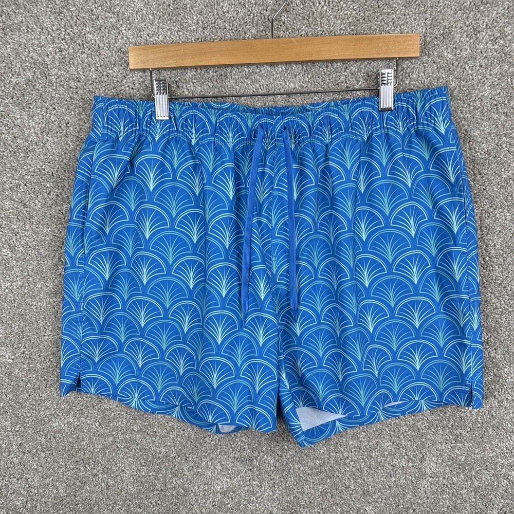 Bearbottom 5.5" Swim Trunks Men's‎ XXL Blue AOP Scale Print